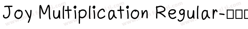 Joy Multiplication Regular字体转换